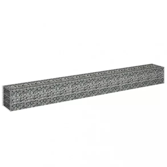 horganyzott acél gabion magaságyás 270 x 30 x 30 cm