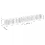 horganyzott acél gabion magaságyás 270 x 30 x 30 cm