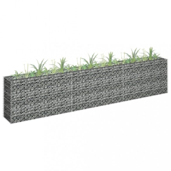 horganyzott acél gabion magaságyás 270 x 30 x 60 cm