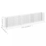 horganyzott acél gabion magaságyás 270 x 30 x 60 cm