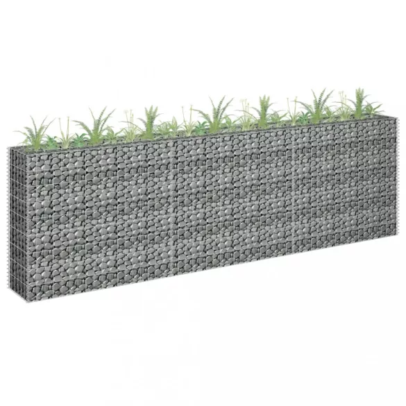 horganyzott acél gabion magaságyás 270 x 30 x 90 cm