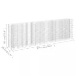horganyzott acél gabion magaságyás 270 x 30 x 90 cm