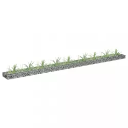 horganyzott acél gabion magaságyás 360 x 30 x 10 cm
