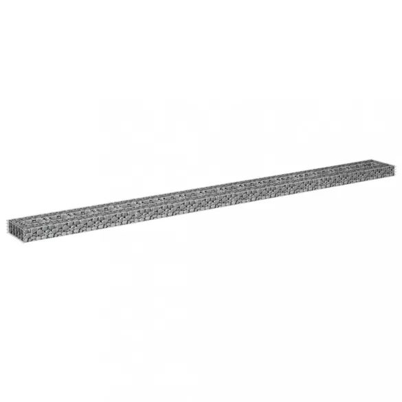 horganyzott acél gabion magaságyás 360 x 30 x 10 cm