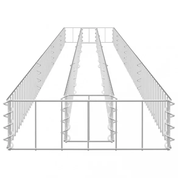 horganyzott acél gabion magaságyás 360 x 30 x 10 cm