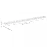 horganyzott acél gabion magaságyás 360 x 30 x 10 cm