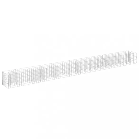 horganyzott acél gabion magaságyás 360 x 30 x 30 cm