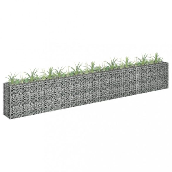 horganyzott acél gabion magaságyás 360 x 30 x 60 cm