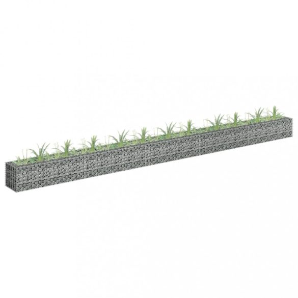 horganyzott acél gabion magaságyás 450 x 30 x 30 cm