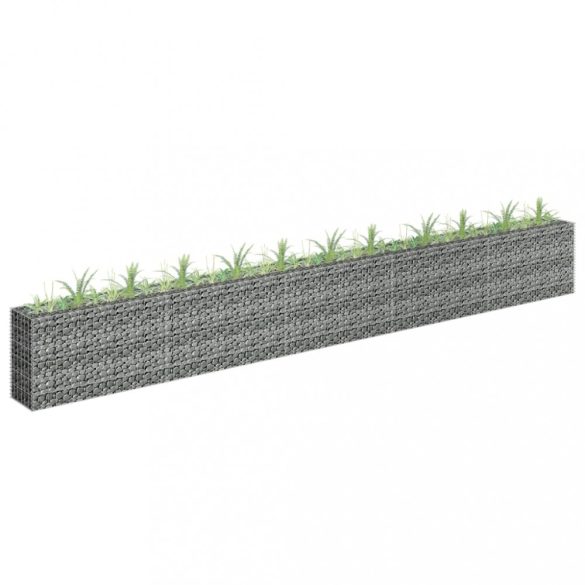 horganyzott acél gabion magaságyás 450 x 30 x 60 cm