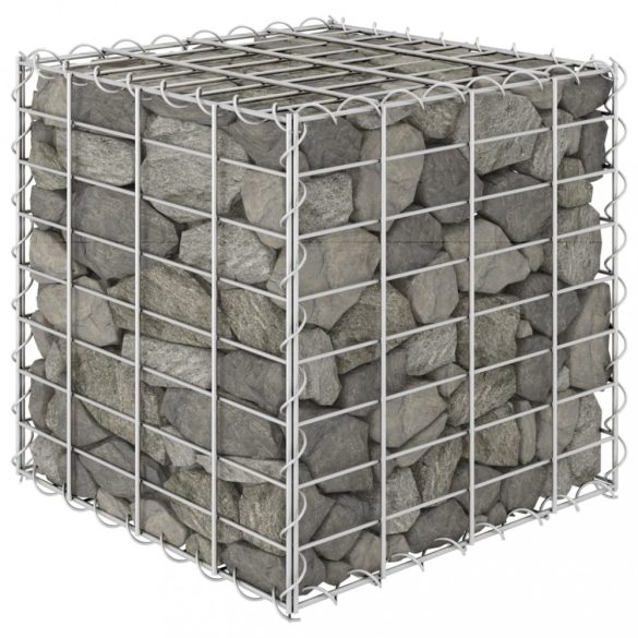 kocka alakú acélhuzal gabion magaságyás 40 x 40 x 40 cm