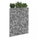 trapéz alakú horganyzott acél gabion magaságyás 80x20x100 cm