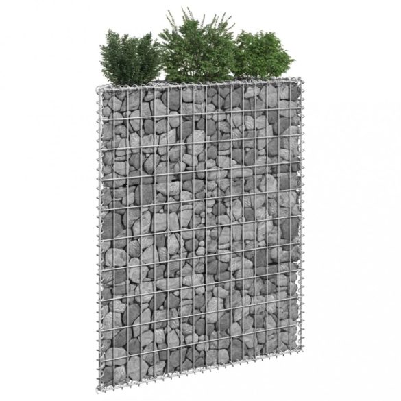 trapéz alakú horganyzott acél gabion magaságyás 80x20x100 cm