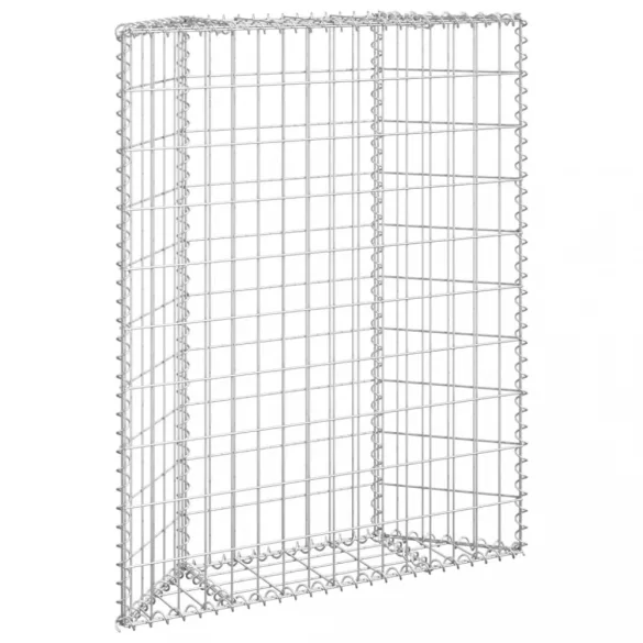 trapéz alakú horganyzott acél gabion magaságyás 80x20x100 cm