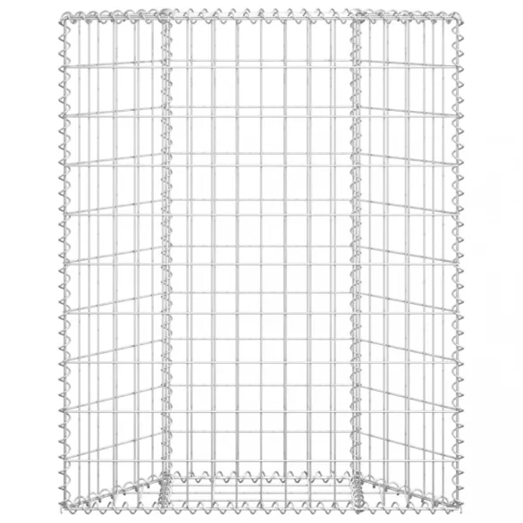 trapéz alakú horganyzott acél gabion magaságyás 80x20x100 cm