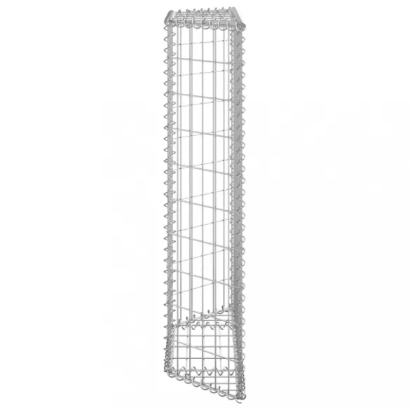 trapéz alakú horganyzott acél gabion magaságyás 80x20x100 cm