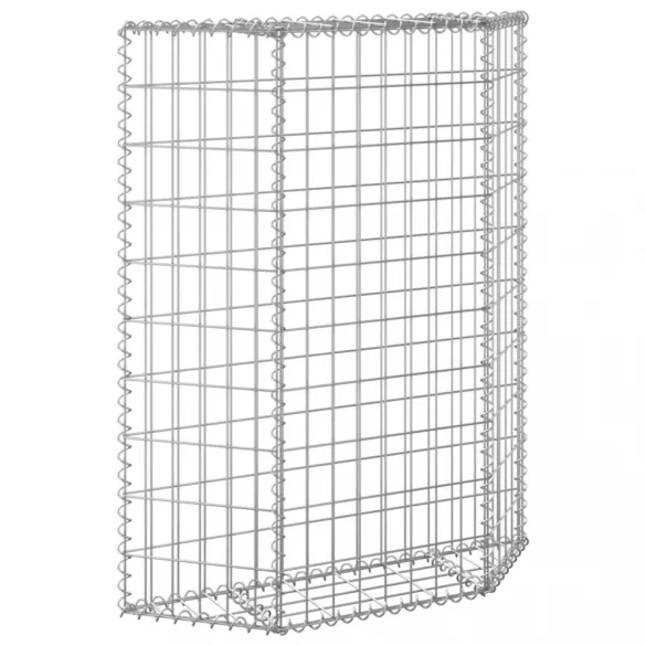 trapéz alakú horganyzott acél gabion magaságyás 80x20x100 cm