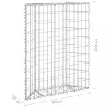 trapéz alakú horganyzott acél gabion magaságyás 80x20x100 cm