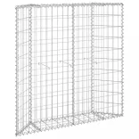 trapéz alakú horganyzott acél gabion magaságyás 100x20x100 cm