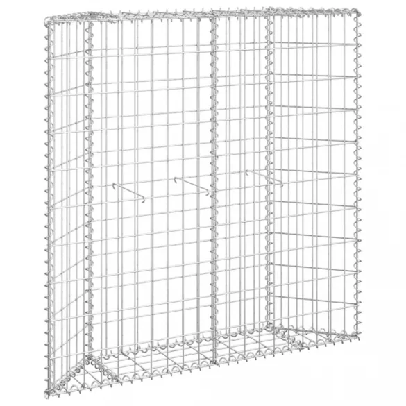 trapéz alakú horganyzott acél gabion magaságyás 100x20x100 cm