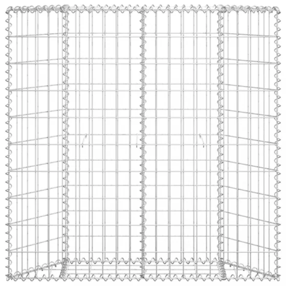 trapéz alakú horganyzott acél gabion magaságyás 100x20x100 cm