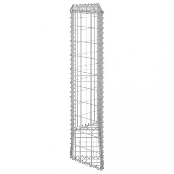 trapéz alakú horganyzott acél gabion magaságyás 100x20x100 cm