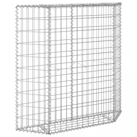 trapéz alakú horganyzott acél gabion magaságyás 100x20x100 cm