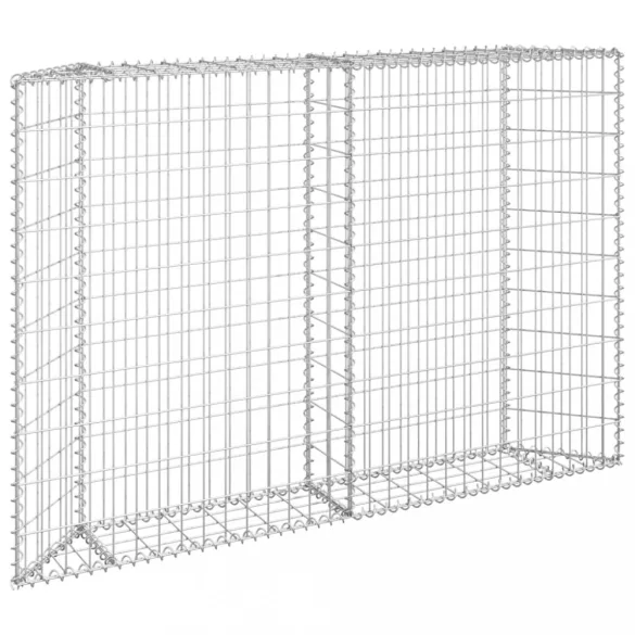 trapéz alakú horganyzott acél gabion magaságyás 150x20x100 cm