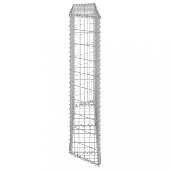 trapéz alakú horganyzott acél gabion magaságyás 150x20x100 cm