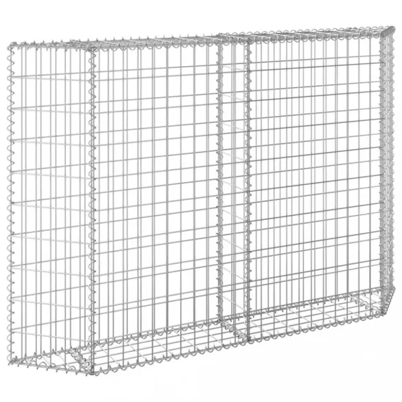 trapéz alakú horganyzott acél gabion magaságyás 150x20x100 cm