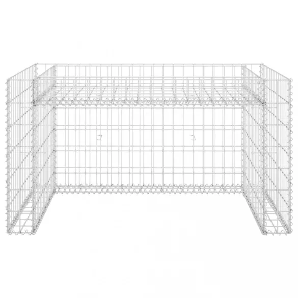 acélhuzal fűnyírótároló magaságyással 110 x 80 x 60 cm