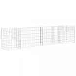 H alakú acéldrót virágtartó gabion 260 x 40 x 60 cm