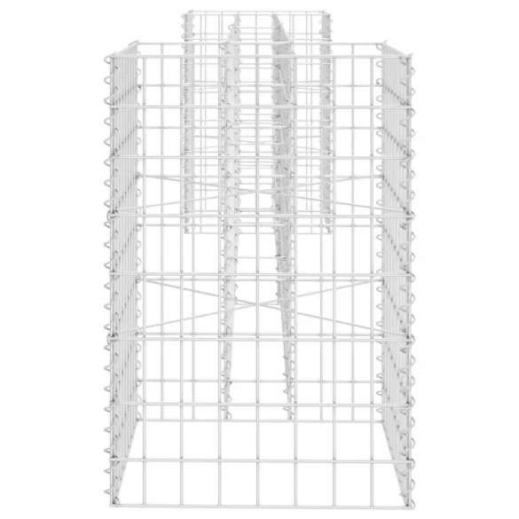 H alakú acéldrót virágtartó gabion 260 x 40 x 60 cm