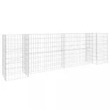 H alakú acéldrót virágtartó gabion 260 x 40 x 80 cm