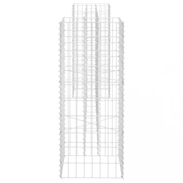H alakú acéldrót virágtartó gabion 260 x 40 x 100 cm