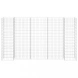 H alakú acéldrót virágtartó gabion 260 x 40 x 150 cm