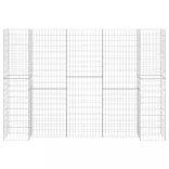 H alakú acéldrót virágtartó gabion 260 x 40 x 180 cm