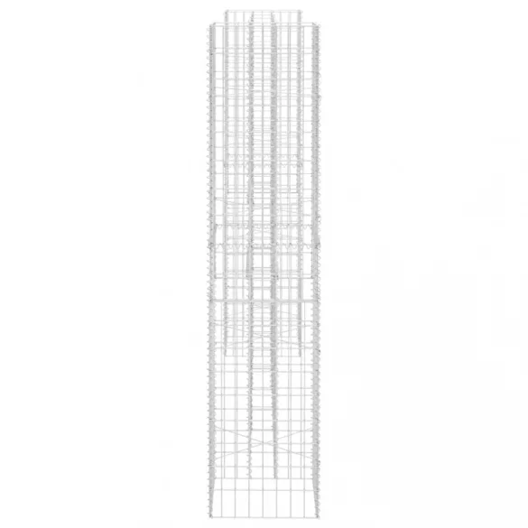 H alakú acéldrót virágtartó gabion 260 x 40 x 180 cm