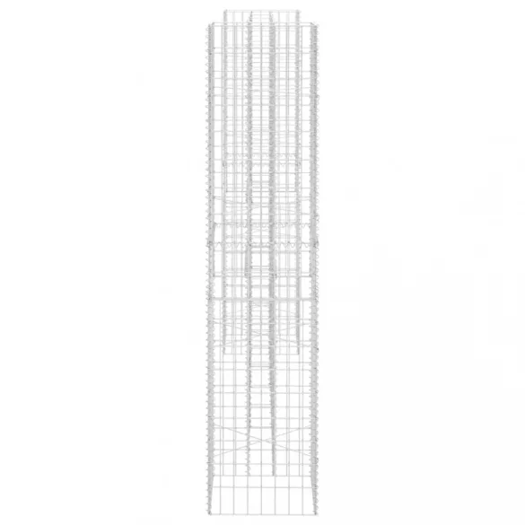 H alakú acéldrót virágtartó gabion 260 x 40 x 200 cm