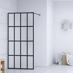 homályosított edzett üveg zuhanyfal 90 x 195 cm