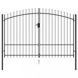 Woerden kerítéskapu kétszárnyú tüskés tetejű ajtóval 299,5 x 224,5 cm