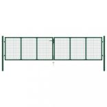 zöld acél hálós kerti kapu 400 x 100 cm