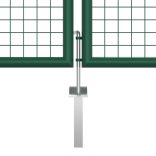 zöld acél hálós kerti kapu 400 x 125 cm