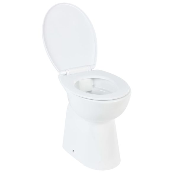 fehér kerámia perem nélküli WC 7 cm extra magasság Soft Close
