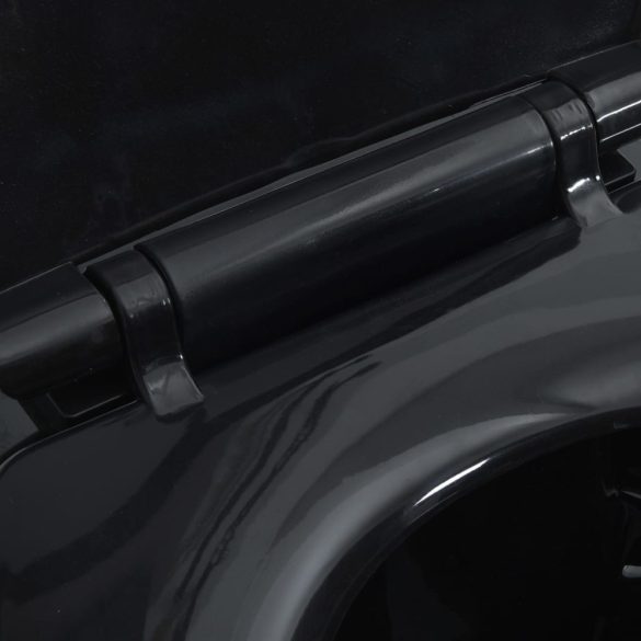 fekete kerámia perem nélküli WC 7 cm extra magasság Soft Close