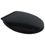 fekete kerámia perem nélküli WC 7 cm extra magasság Soft Close