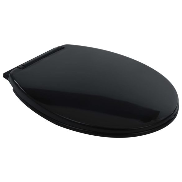 fekete kerámia perem nélküli WC 7 cm extra magasság Soft Close