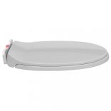 világosszürke lassan csukódó fedelű gyorskioldó ovális WC ülőke