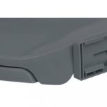 szürke ovális WC-ülőke lassan csukódó fedéllel