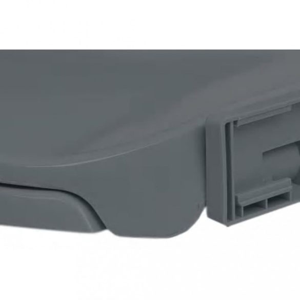 szürke ovális WC-ülőke lassan csukódó fedéllel